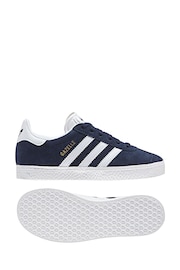 adidas Navy/White Gazelle Shoes - Image 3 of 9