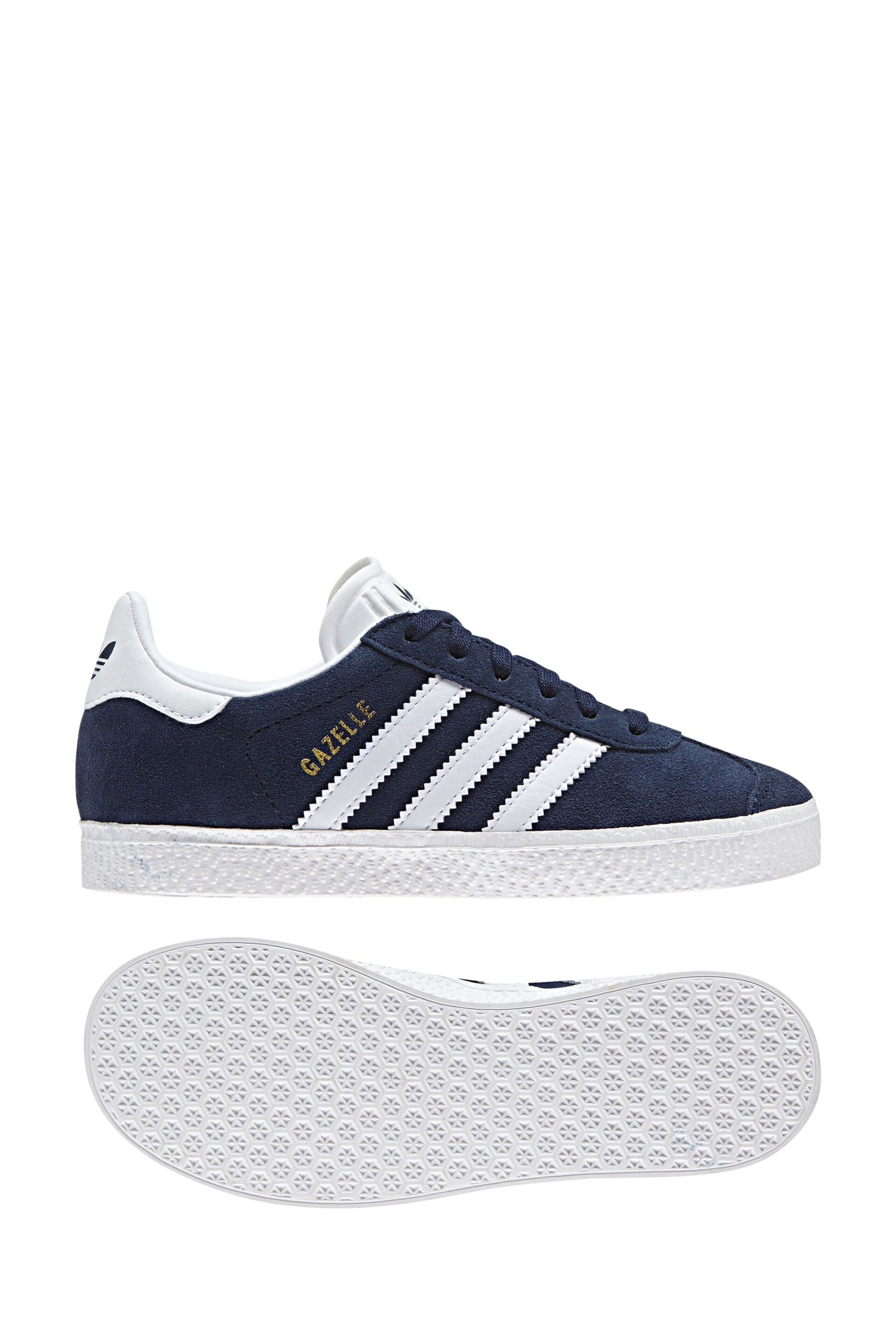 adidas Navy/White Gazelle Shoes - Image 3 of 9