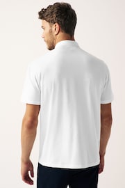 White Short Sleeve Polo Shirt - Image 3 of 6