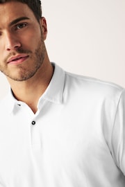 White Short Sleeve Polo Shirt - Image 4 of 6