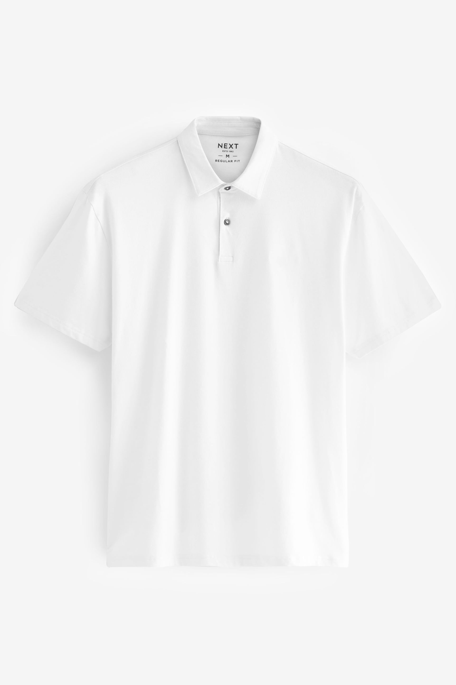 White Short Sleeve Polo Shirt - Image 5 of 6