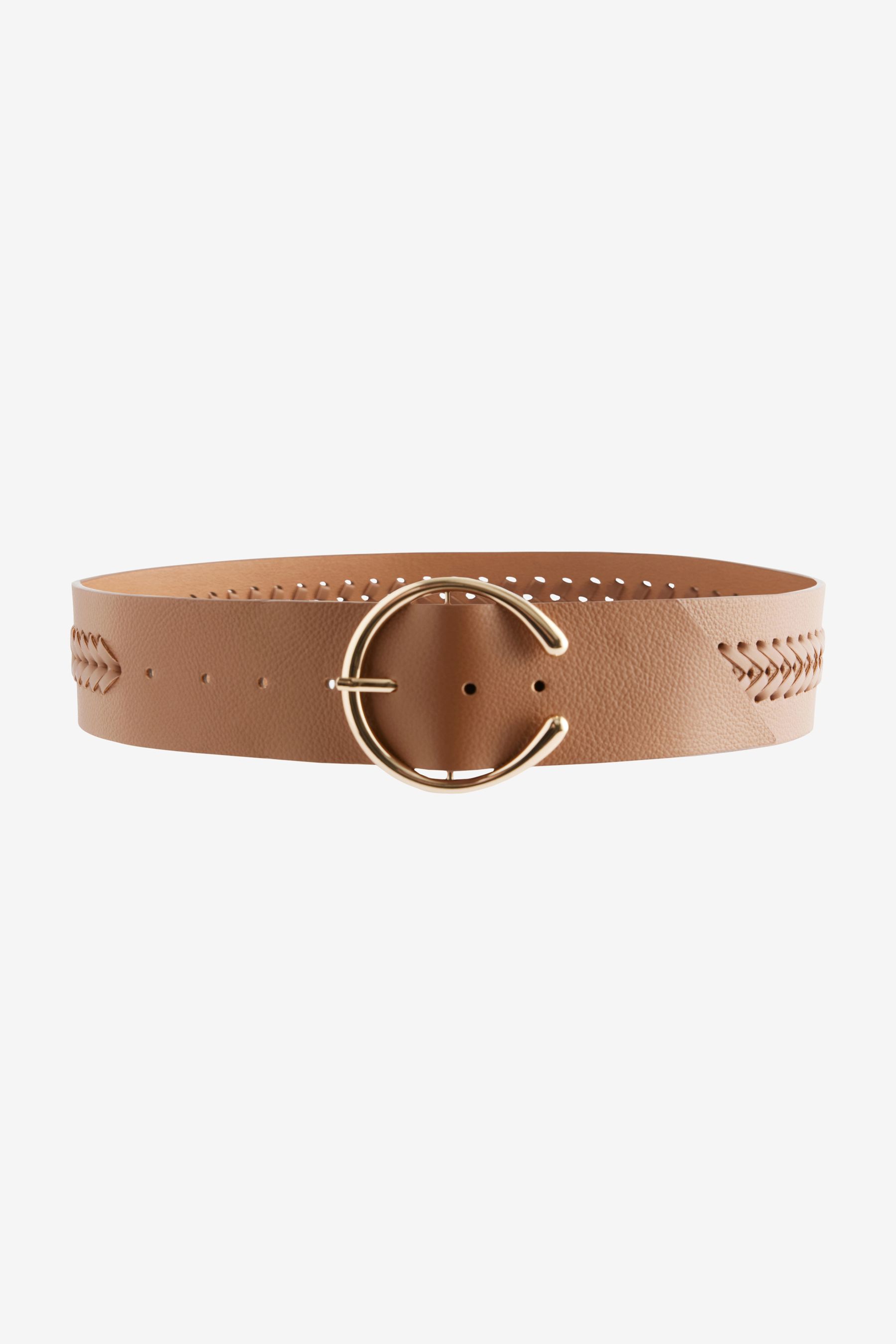 Tan belt womens top