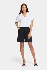 NYDJ Relaxed Stretch Linen Black Shorts - Image 1 of 1