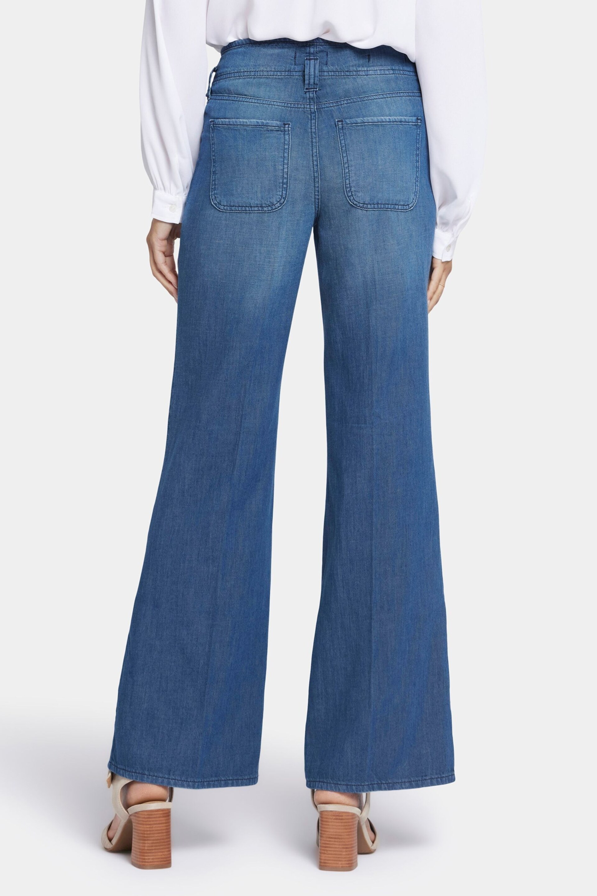NYDJ Blue High Rise Teresa Wide Leg Jeans - Image 2 of 7