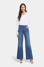 NYDJ Blue High Rise Teresa Wide Leg Jeans - Image 3 of 7