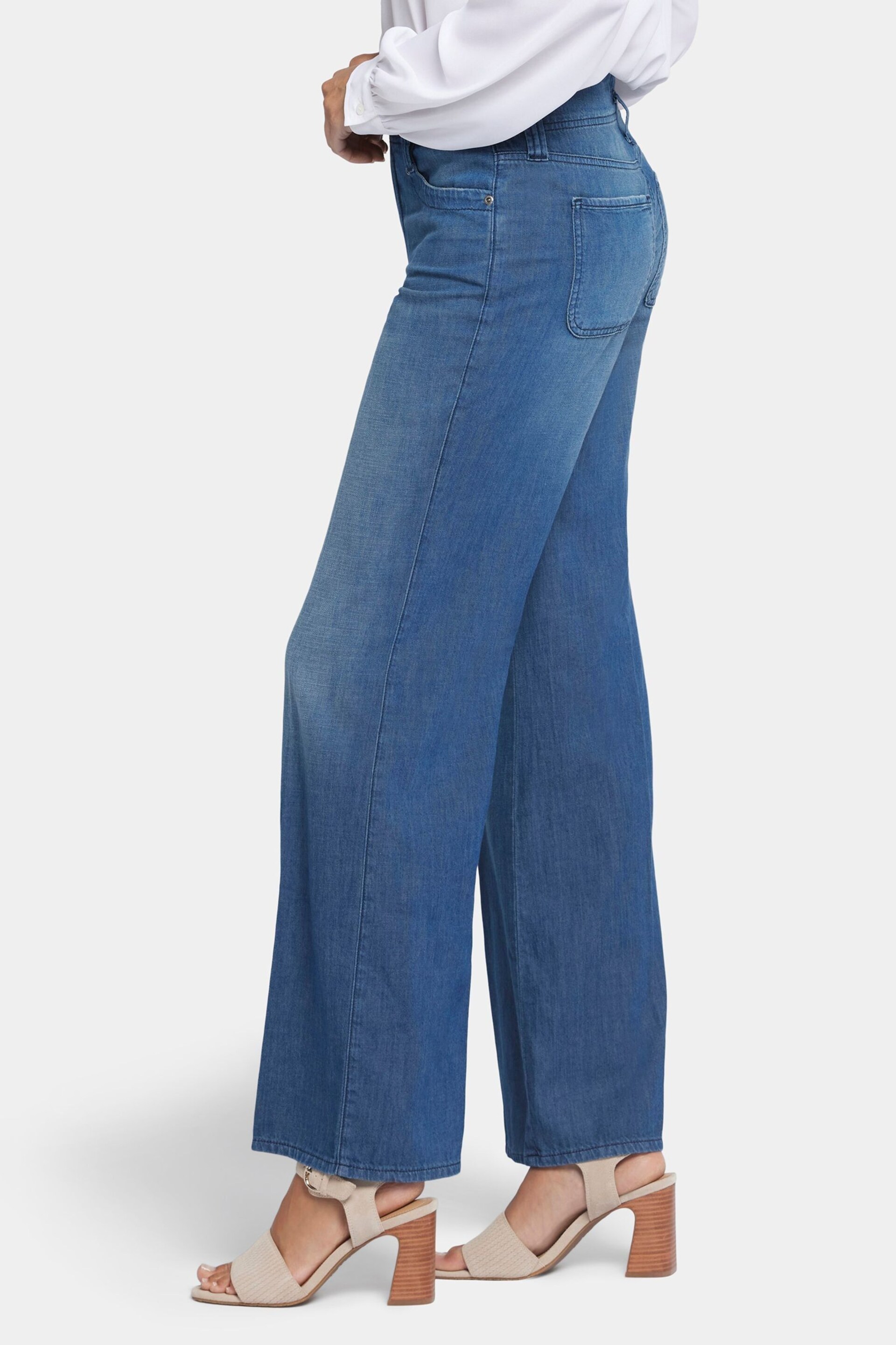 NYDJ Blue High Rise Teresa Wide Leg Jeans - Image 5 of 7