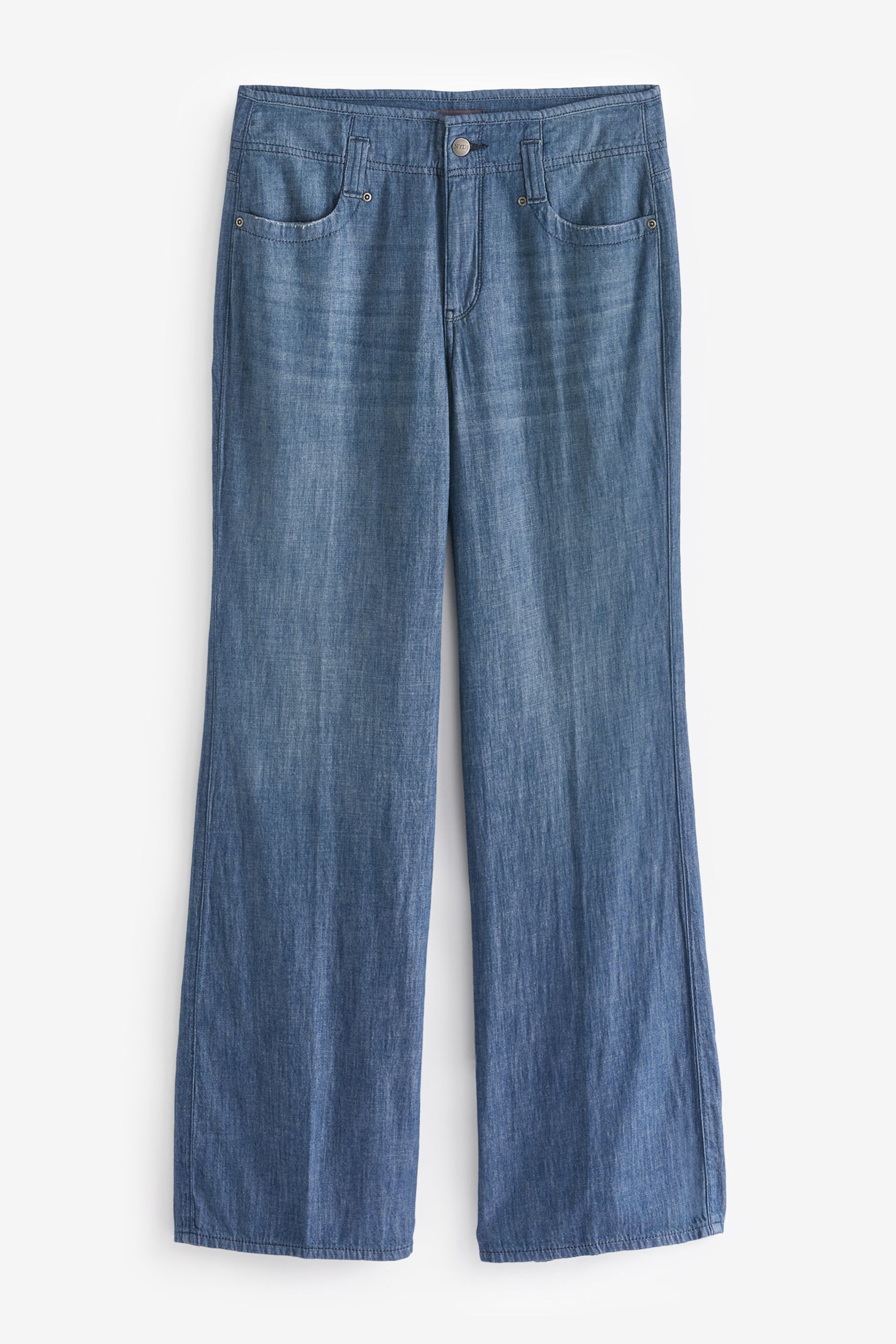 NYDJ Blue High Rise Teresa Wide Leg Jeans - Image 7 of 7