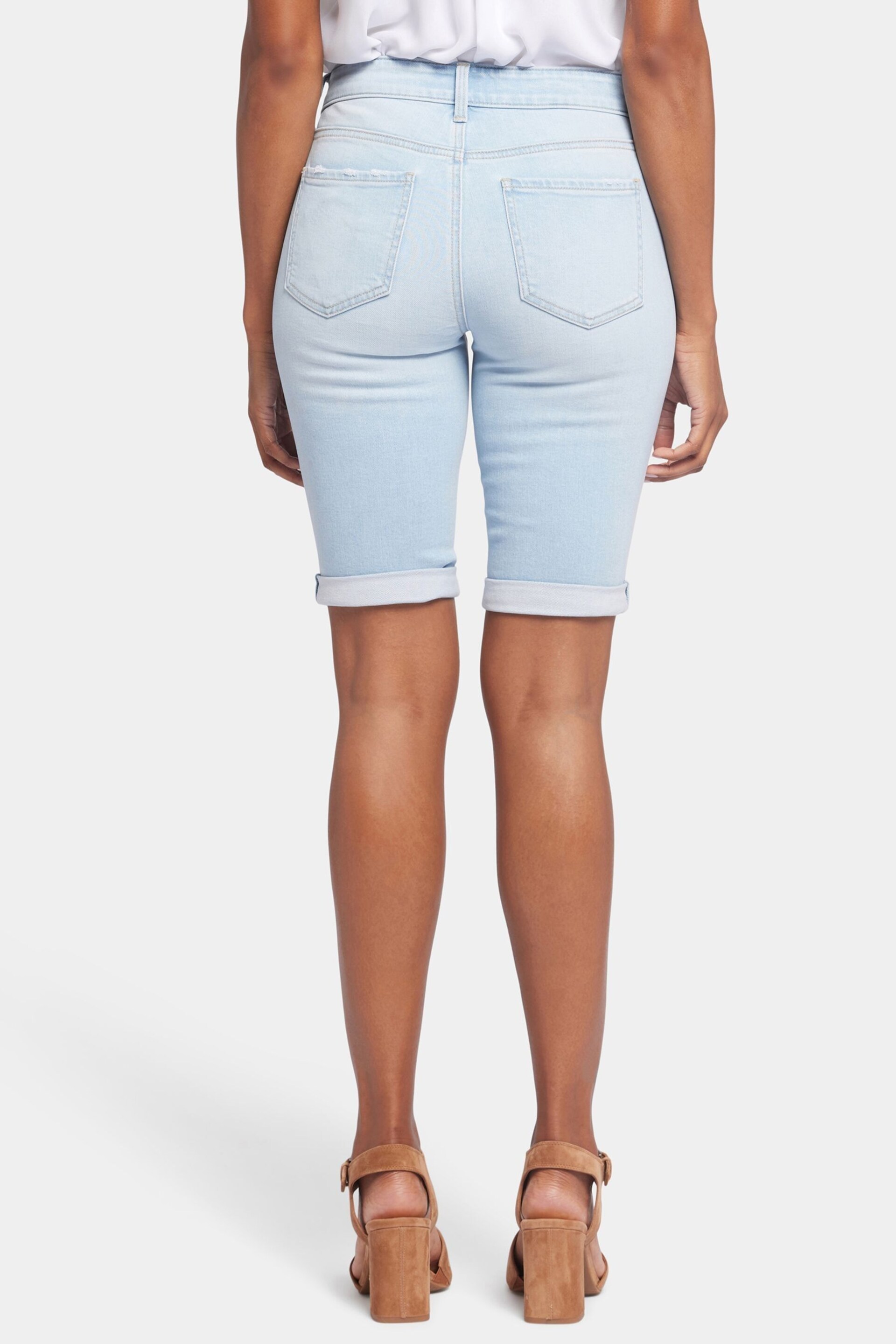 NYDJ Blue Briella Denim Shorts - Image 3 of 6