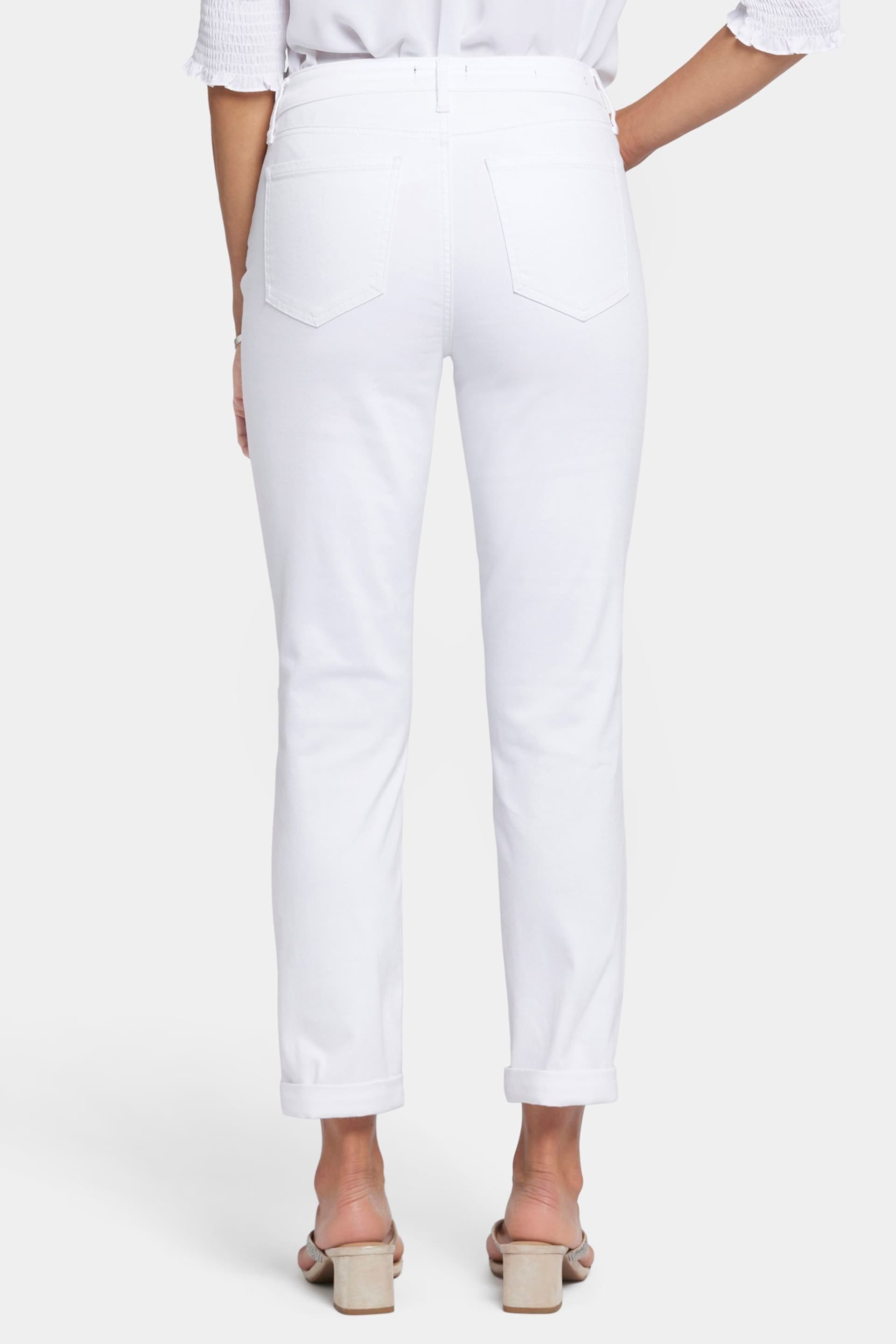 NYDJ Margot Girlfriend White Jeans - Image 2 of 7