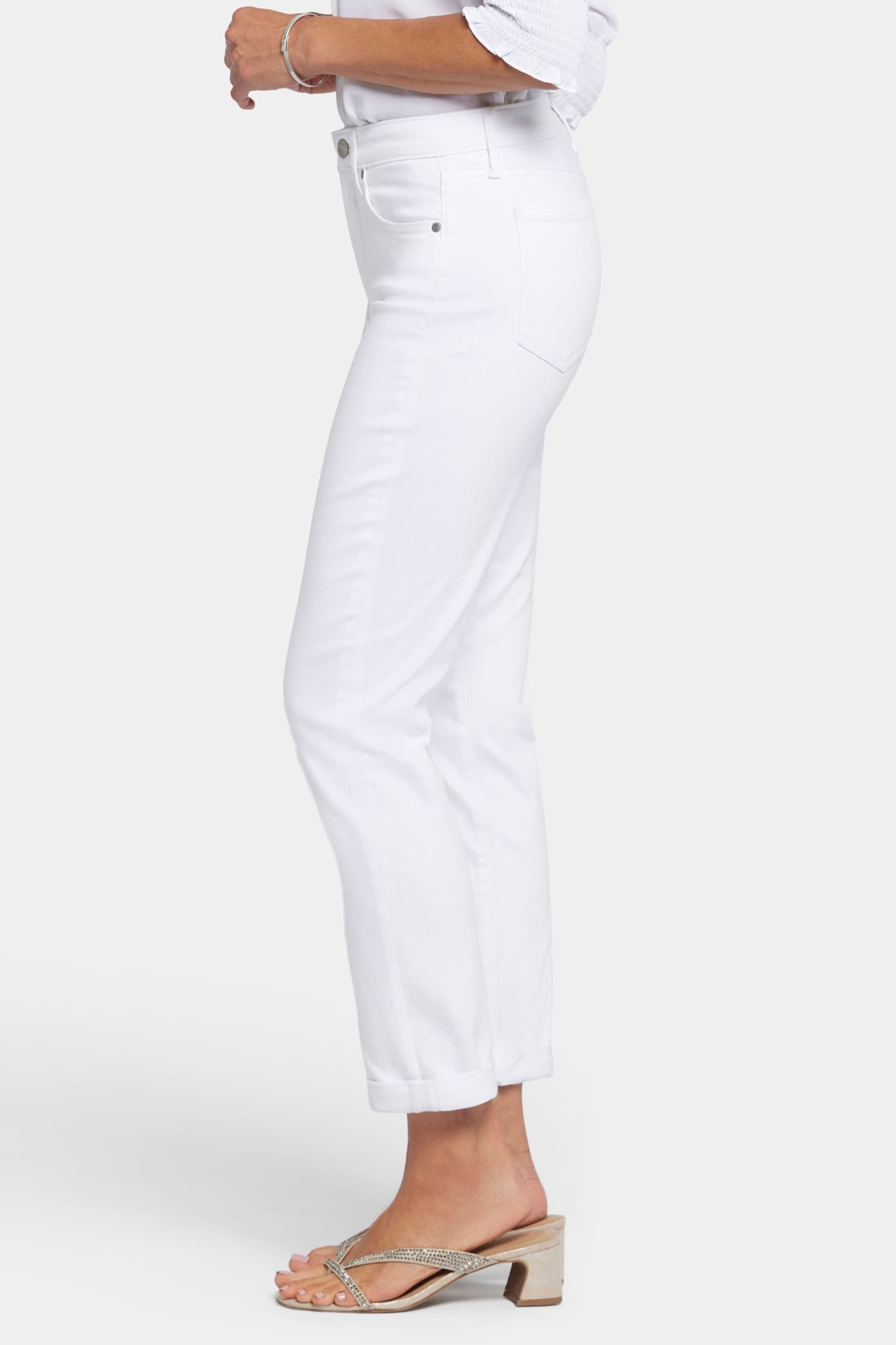 NYDJ Margot Girlfriend White Jeans - Image 3 of 7