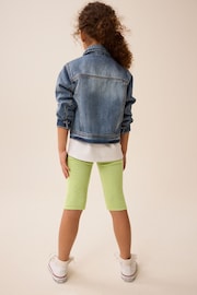 Green Ribbed Cropped Leggings (3-16yrs) - Image 3 of 7