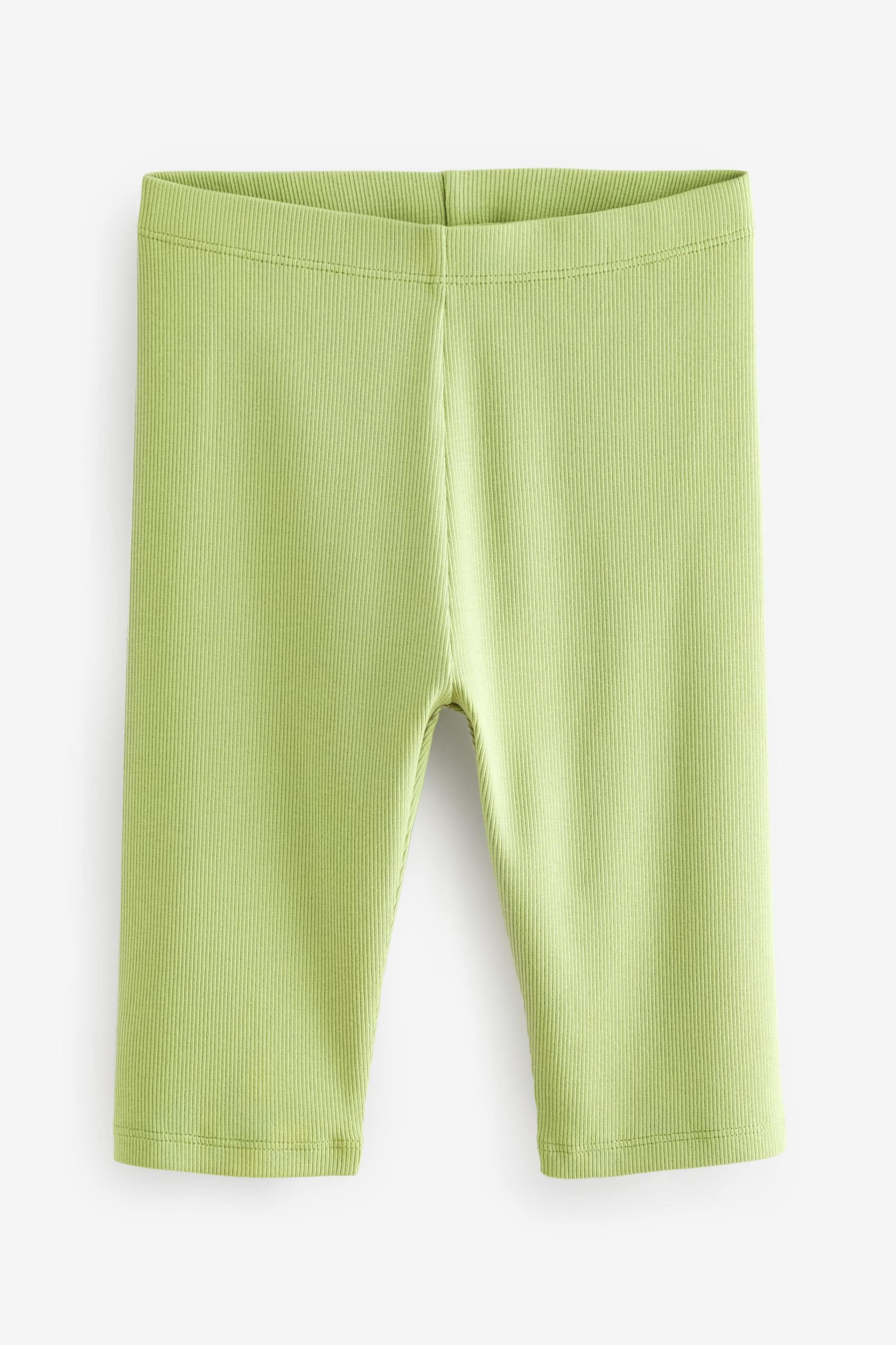 Green Ribbed Cropped Leggings (3-16yrs) - Image 5 of 7