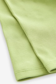 Green Ribbed Cropped Leggings (3-16yrs) - Image 7 of 7