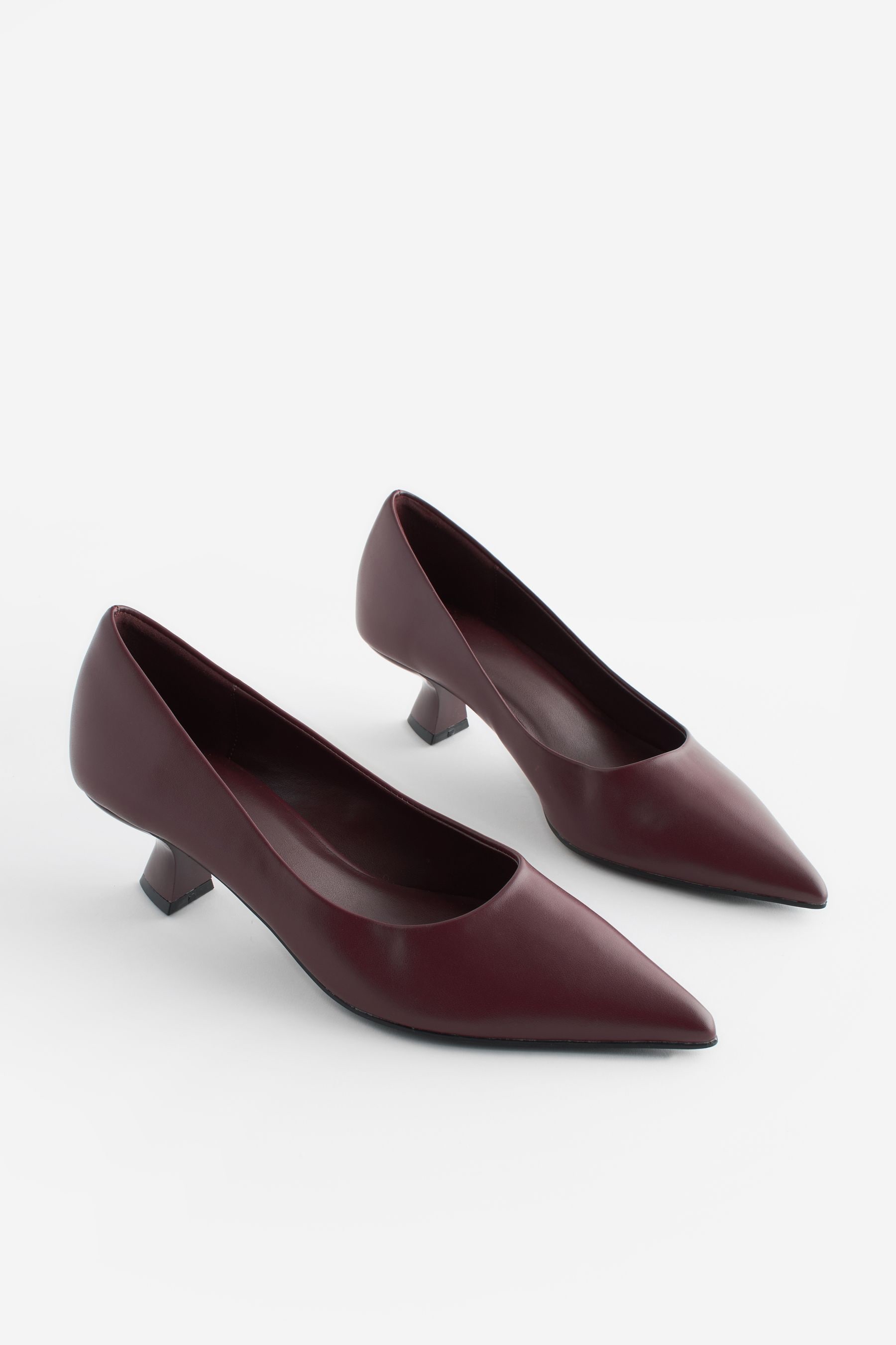 Buy Burgundy Extra Wide Fit Forever Comfort Kitten Heel Court Shoes from the Next UK online shop