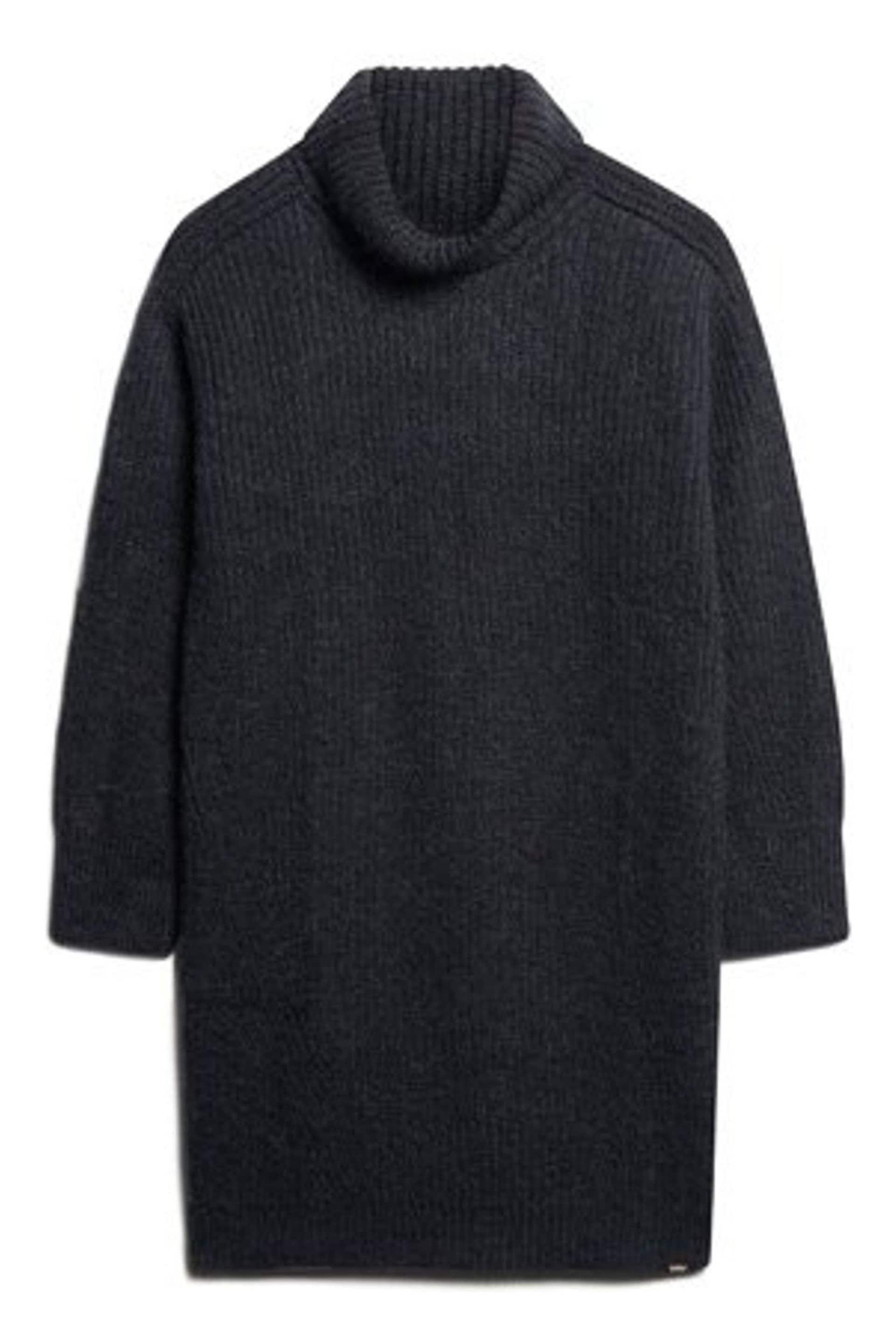 Superdry Blue Knitted Roll Neck jumper Dress - Image 4 of 5