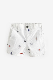 White All-Over Embroidered Chinos Shorts (3mths-7yrs) - Image 5 of 7