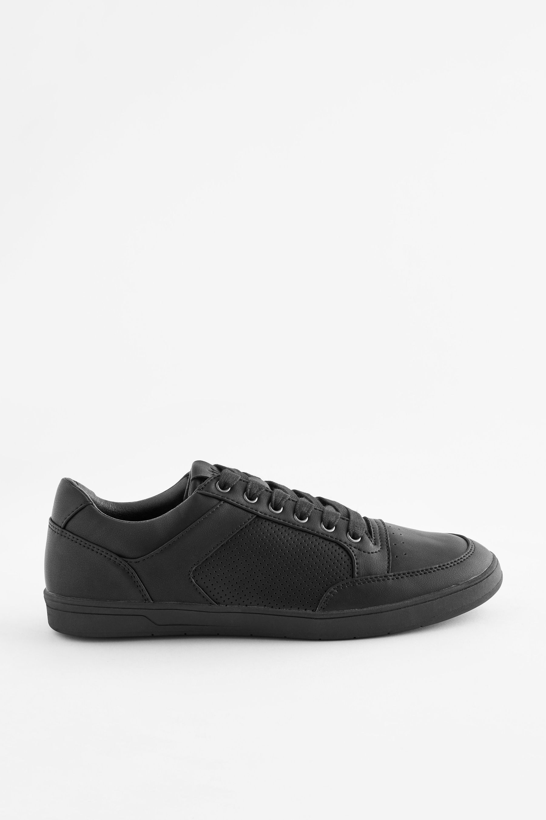 Mens black trainers smart hotsell