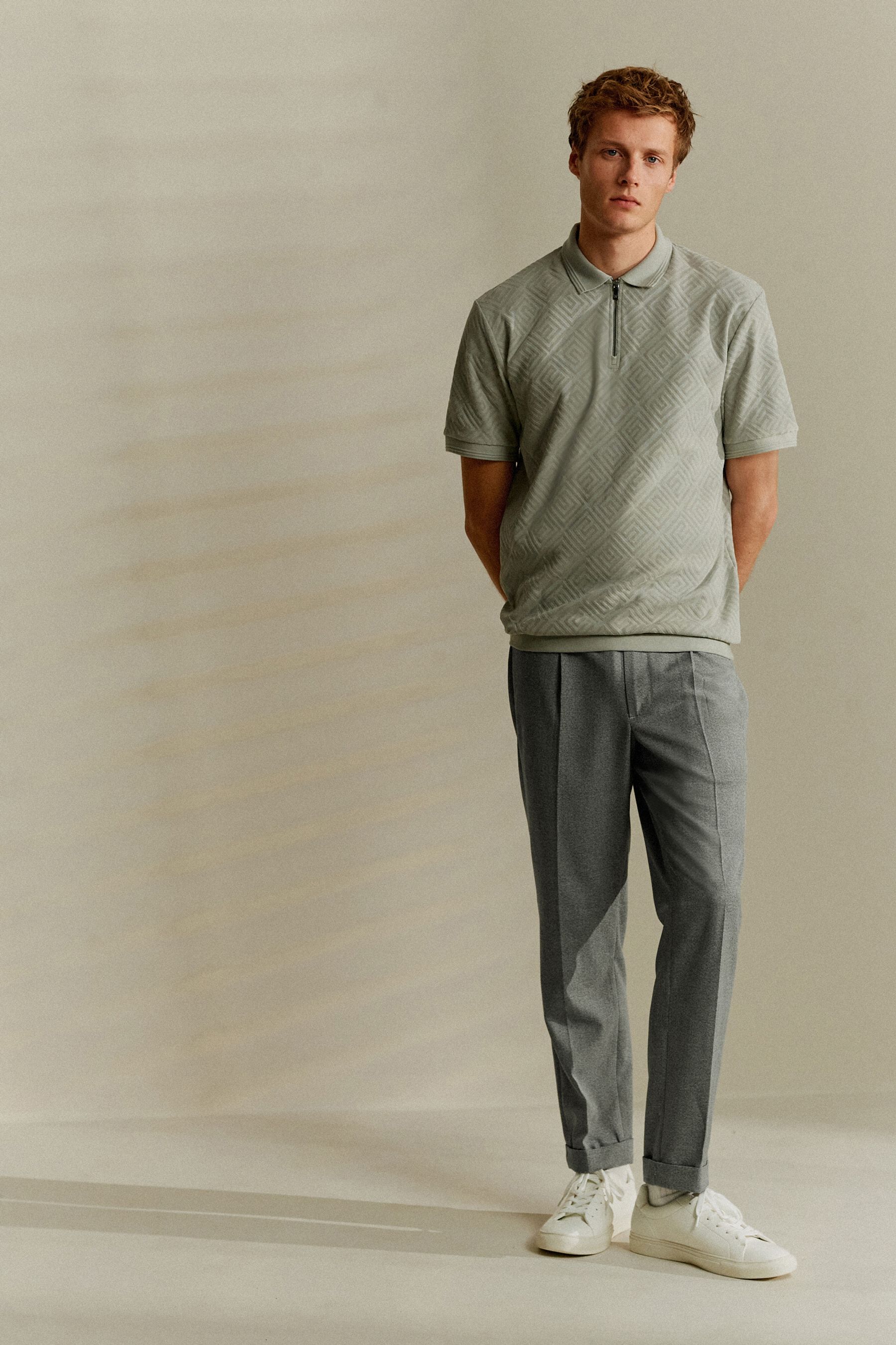 Buy Grey Slim Smart Textured Joggers from Next Luxembourg