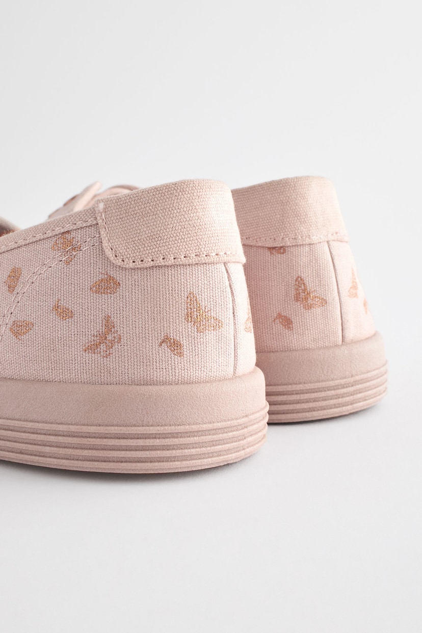 Print Embroidered Forever Comfort® Laceless Canvas Slip-On Trainers - Image 5 of 9
