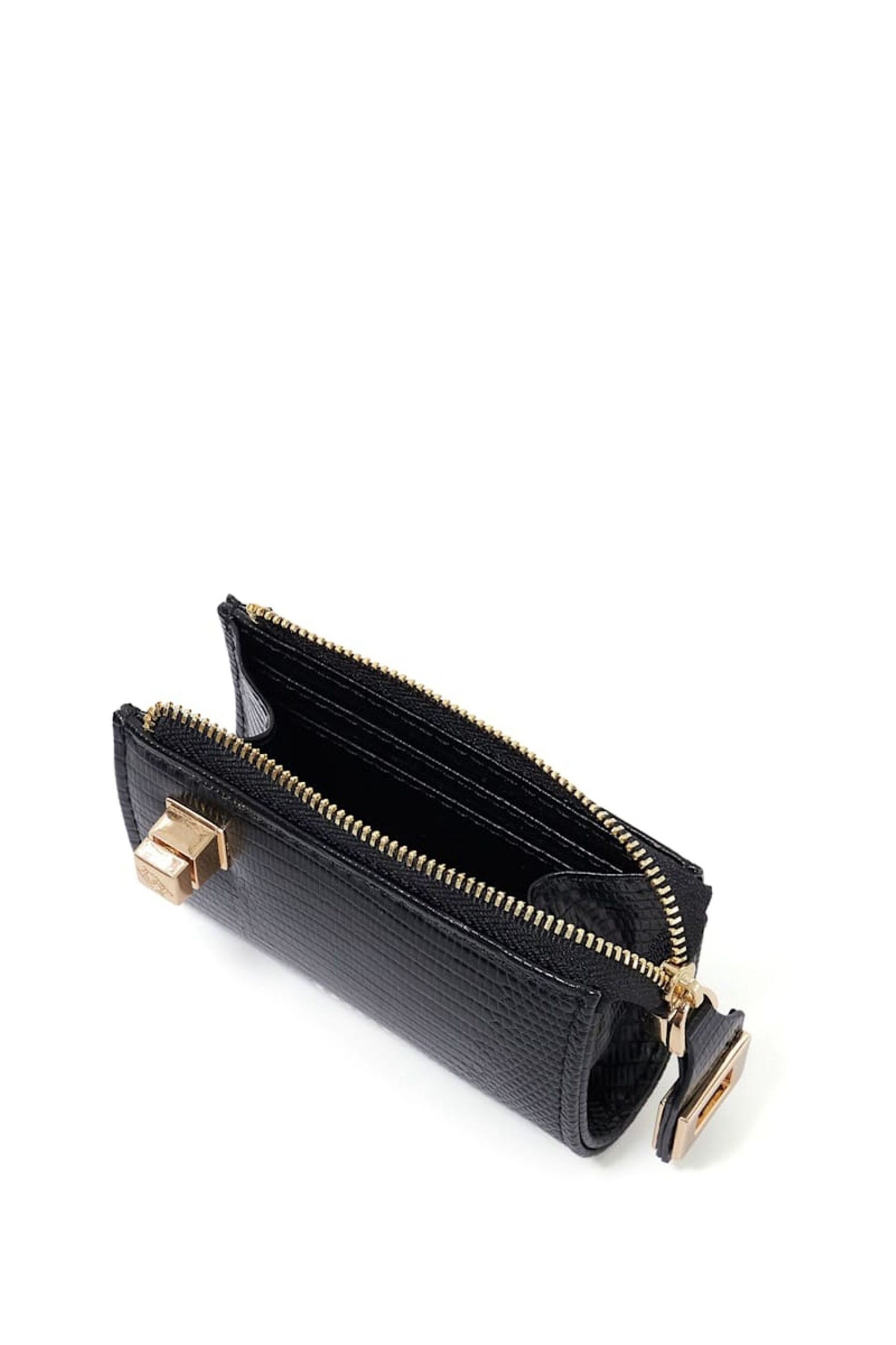 Dune London Black Koined Turnlock Cardholder - Image 4 of 6