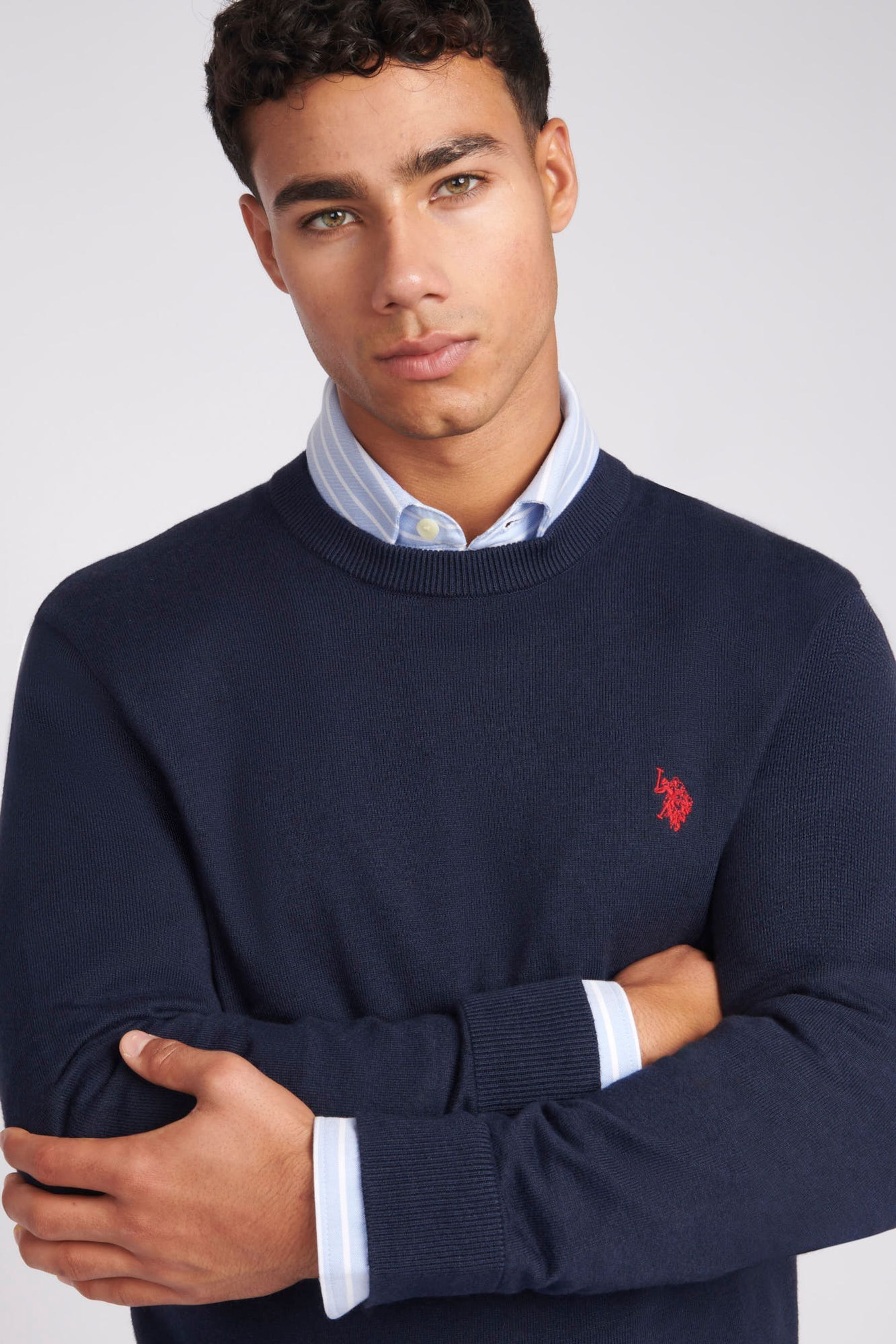 Men's cotton polo neck jumpers cheap