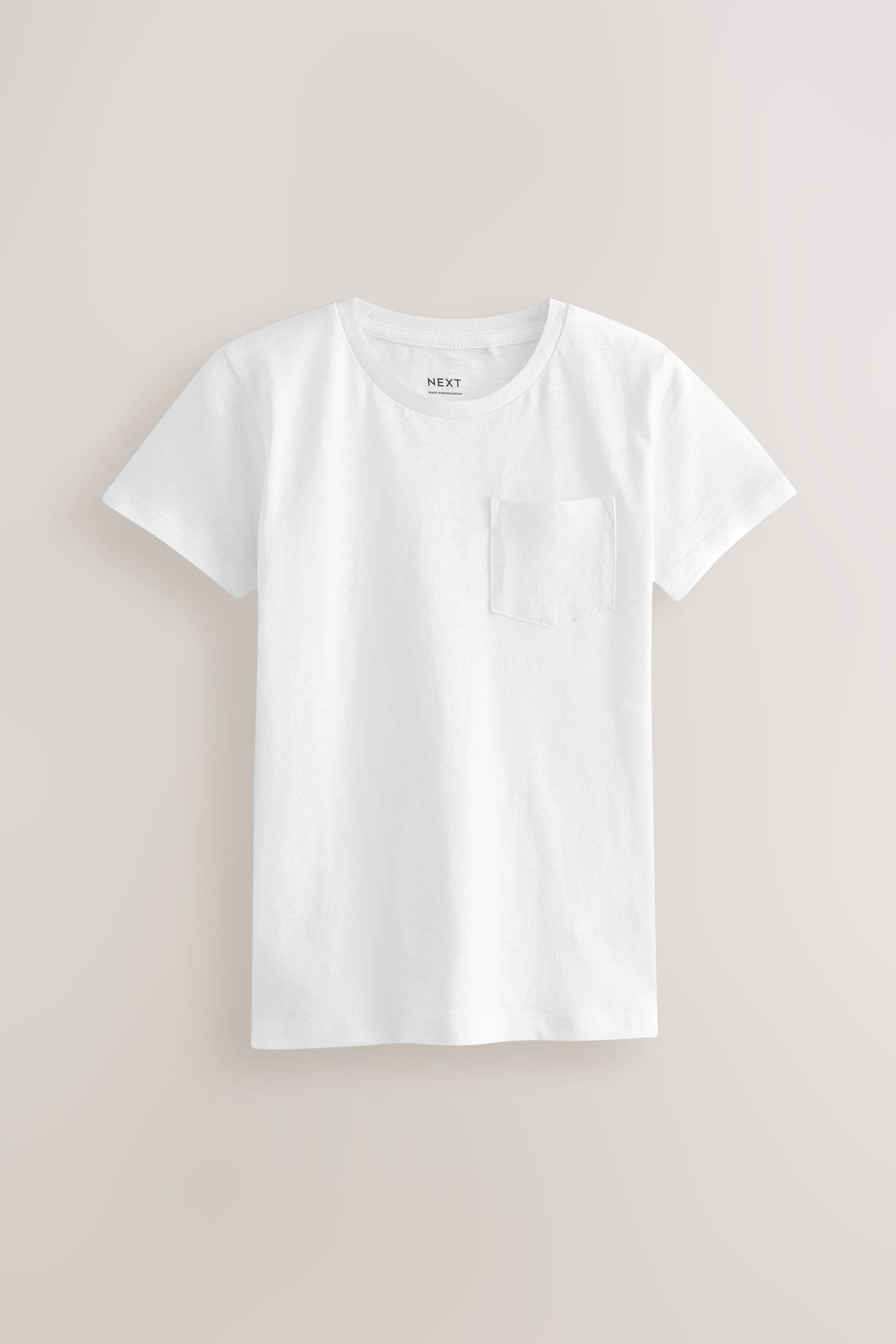 White 100 Cotton Short Sleeve Plain T Shirt 3mths 7yrs