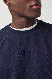 Armani Exchange Waffle Texture Jumper - Image 3 of 4