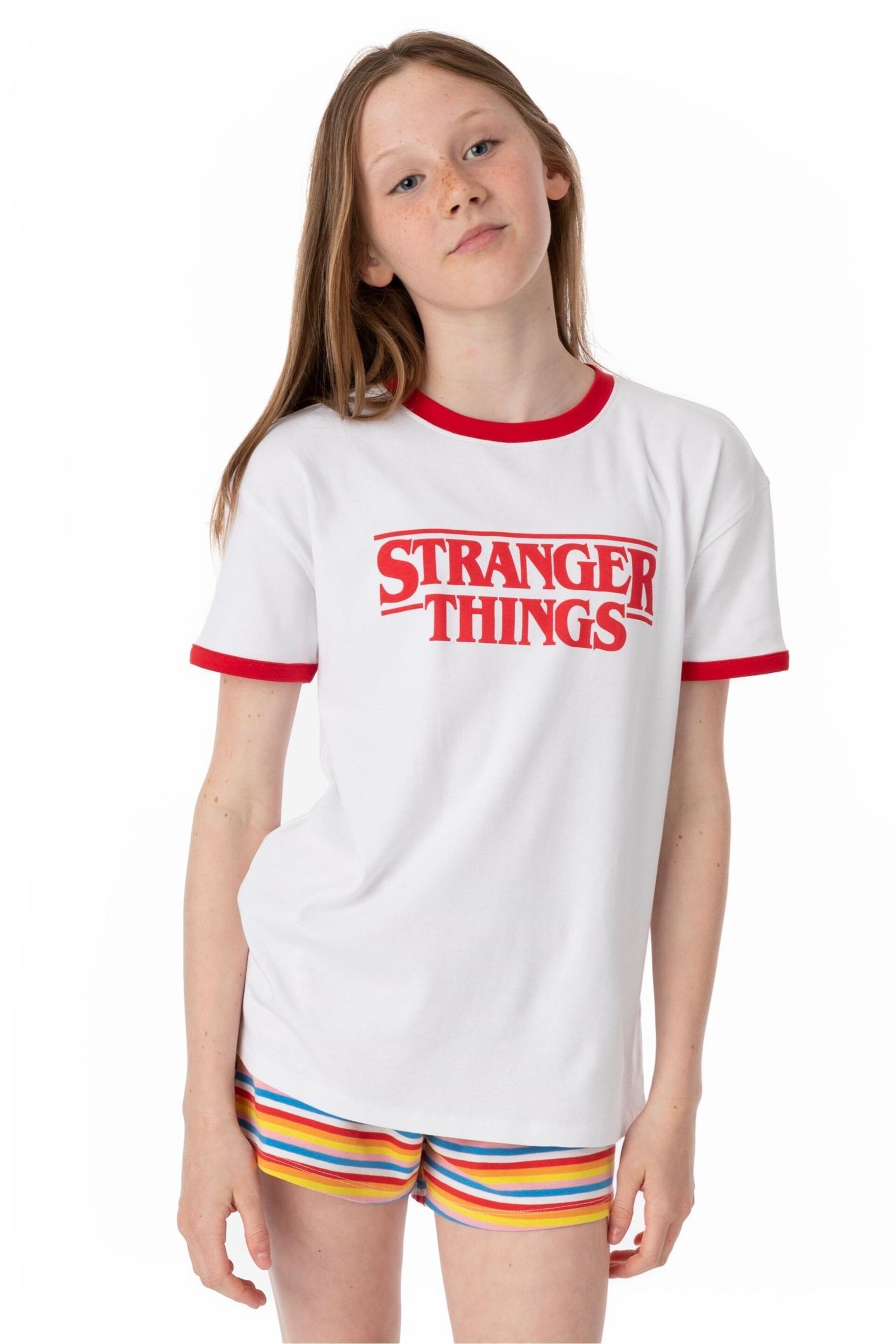 Vanilla Underground Red Stranger Things Girls Licensing Short Pyjamas - Image 1 of 7