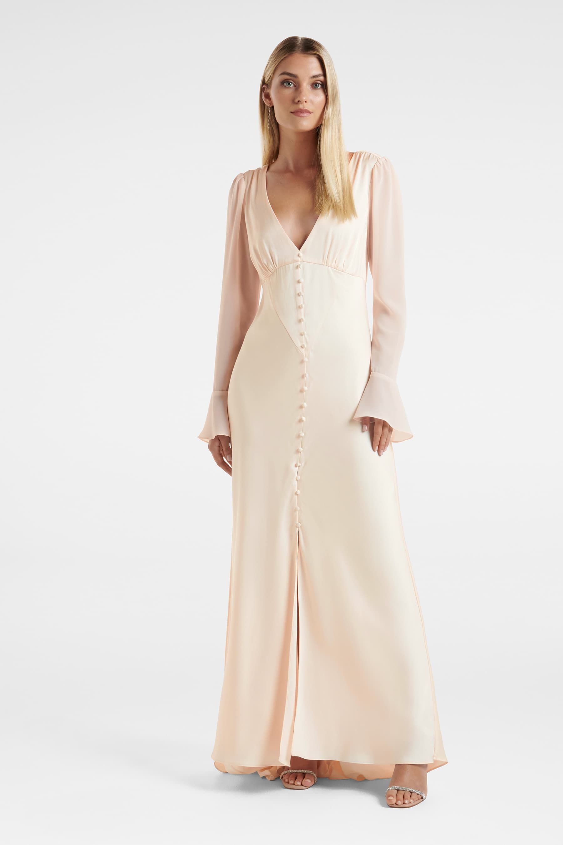 Buy Forever New Cream Willow Long Sleeve Button Down Maxi Dress from Next Luxembourg