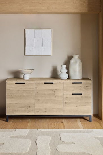 Light Bronx Oak Effect Large Sideboard