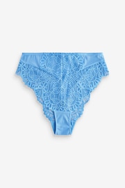 Blue Lace High Waist High Leg Knickers - Image 4 of 4