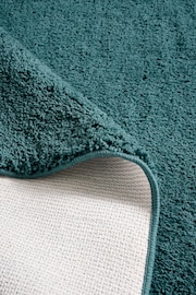 Teal Blue Cosy Washable Shaggy Rug - Image 3 of 5