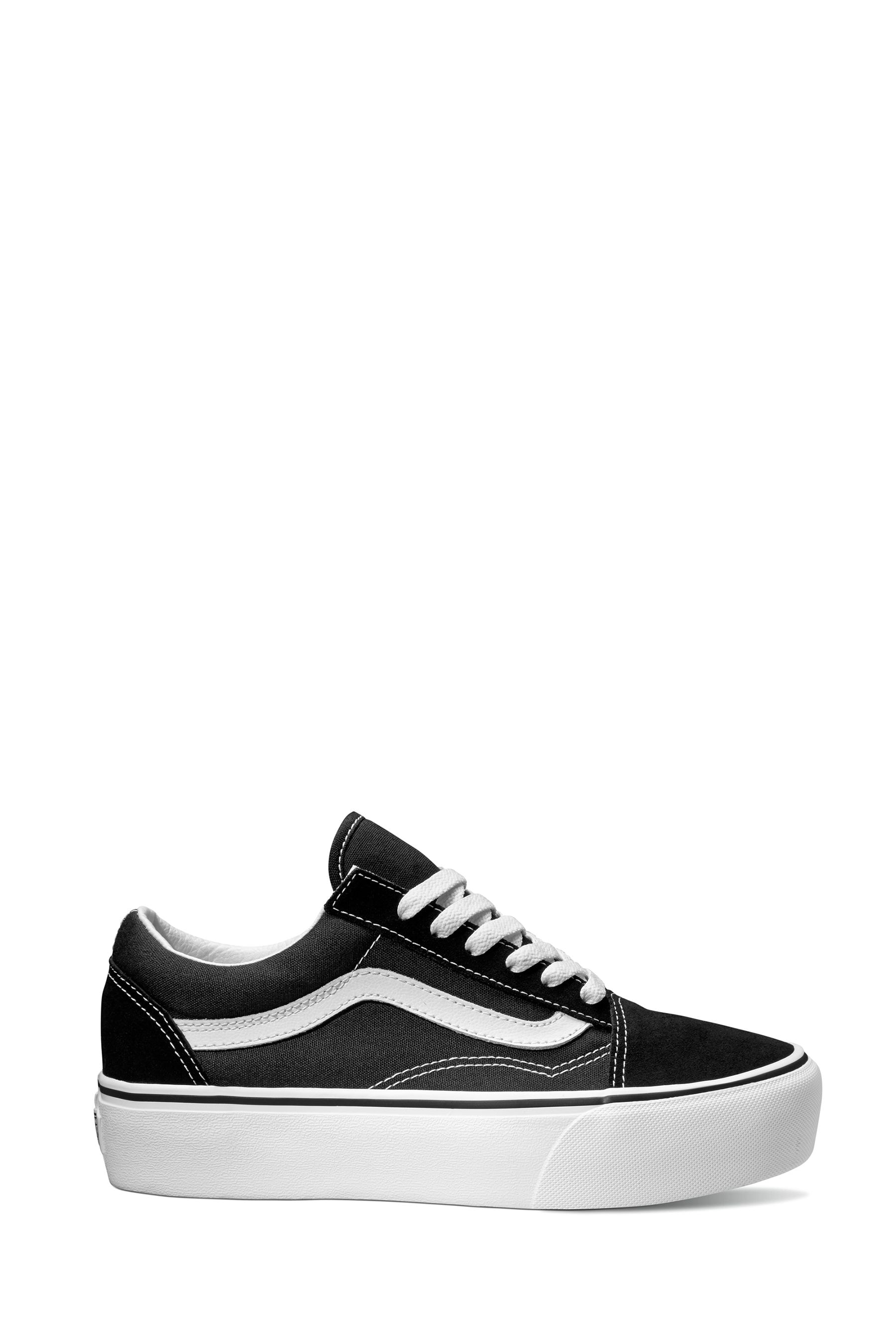 Vans old skool black white platform cheap