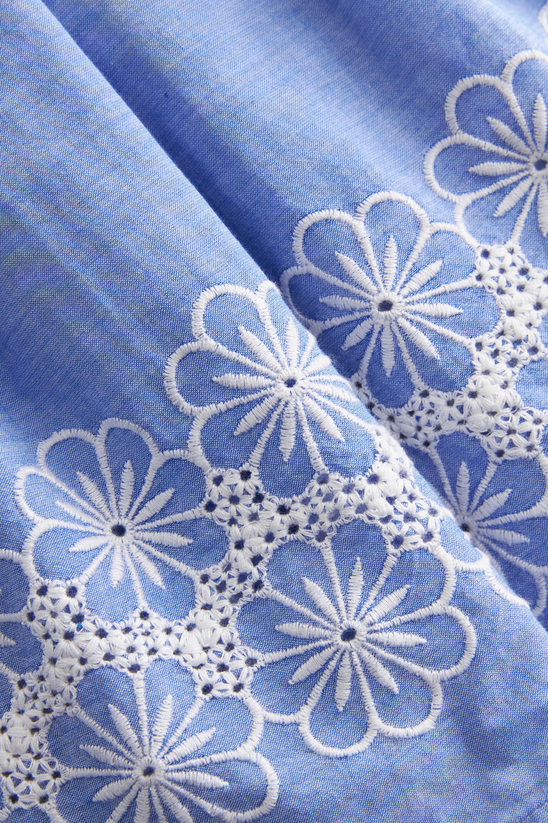 Buy Blue White Embroidered Skirt Dress 3 12yrs from Next Luxembourg