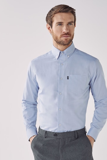 Blue Regular Fit Easy Iron Button Down Oxford Shirt