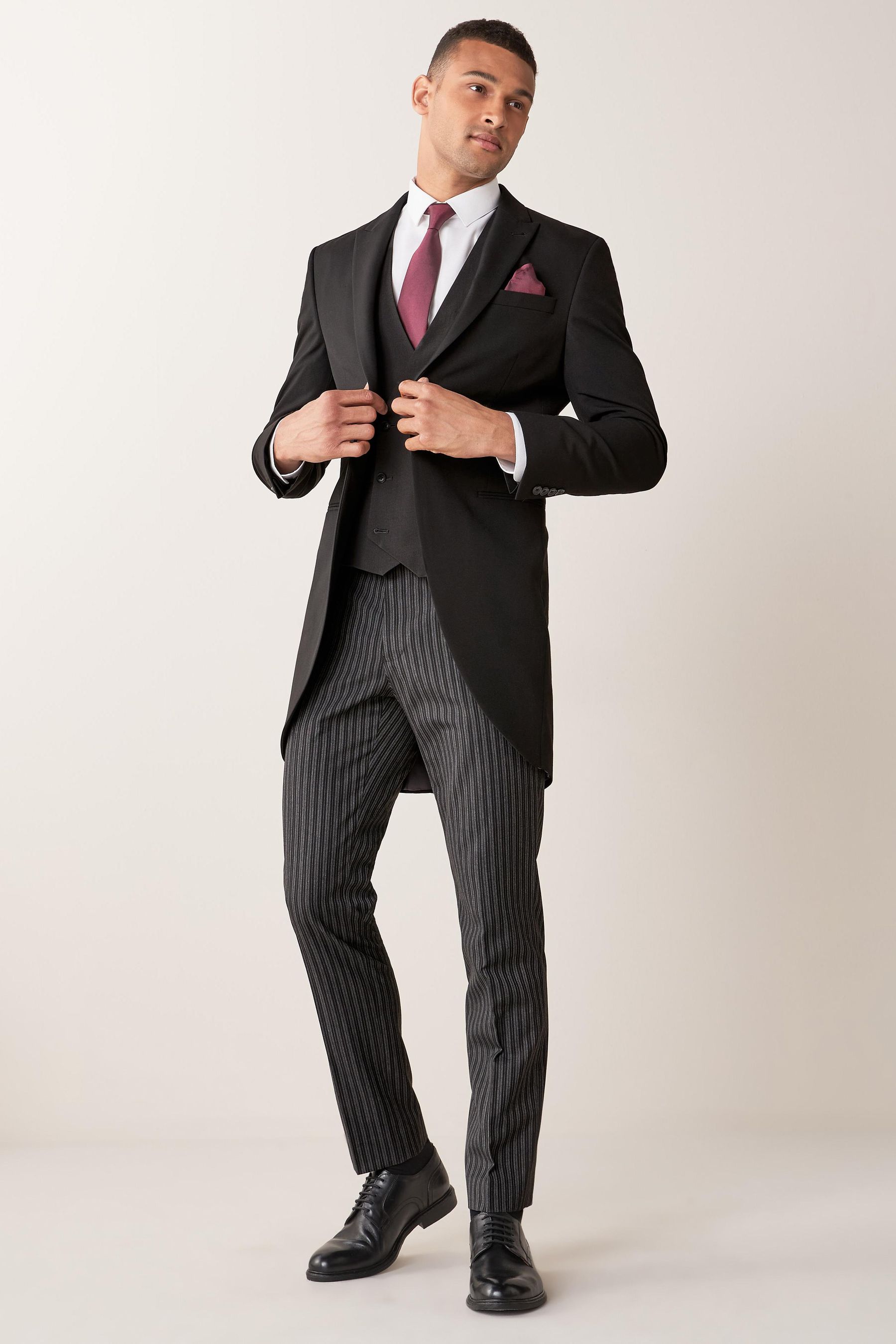 Charcoal Grey Slim Fit Morning Suit Trousers