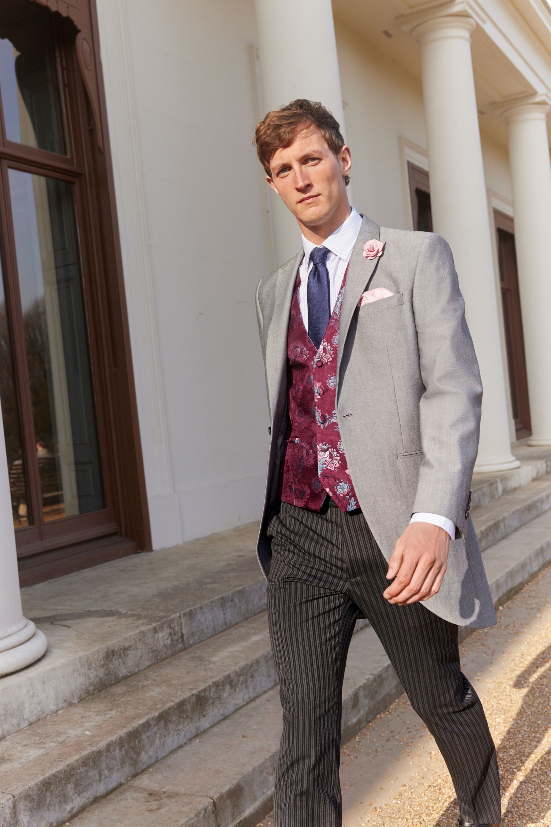 Charcoal Grey Slim Fit Morning Suit Trousers