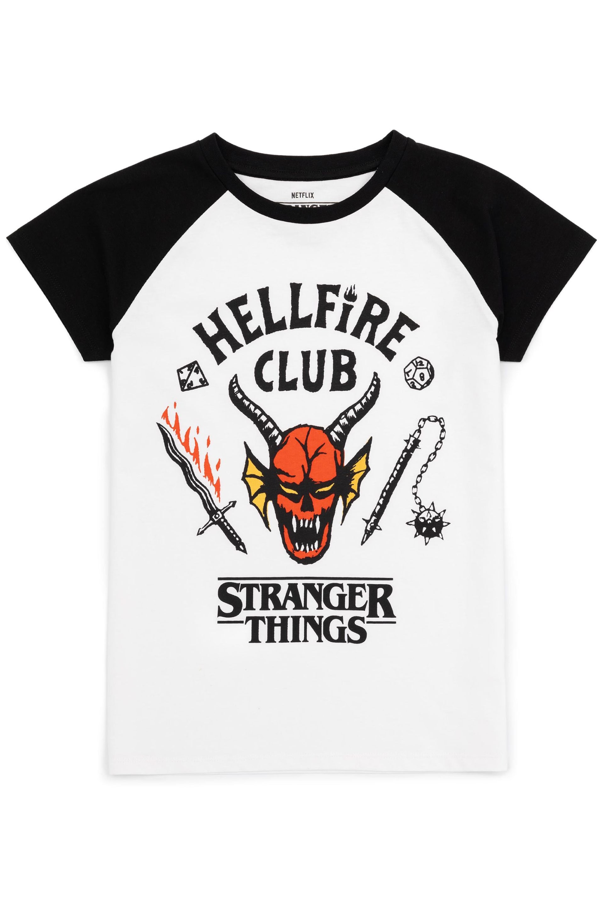 Vanilla Underground Black Stranger Things Unisex Kids Short Sleeve Long Leg Pyjama Set - Image 2 of 5