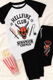 Vanilla Underground Black Stranger Things Unisex Kids Short Sleeve Long Leg Pyjama Set - Image 4 of 5