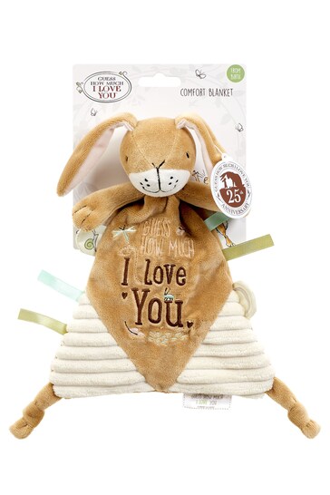 Rainbow Designs Natural Guess How Much I Love You Rattle And Comfort Toy