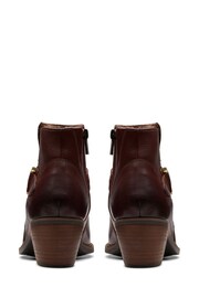 Clarks Brown Standard Fit (F) British Neva Western Buckle Boots - Image 5 of 7