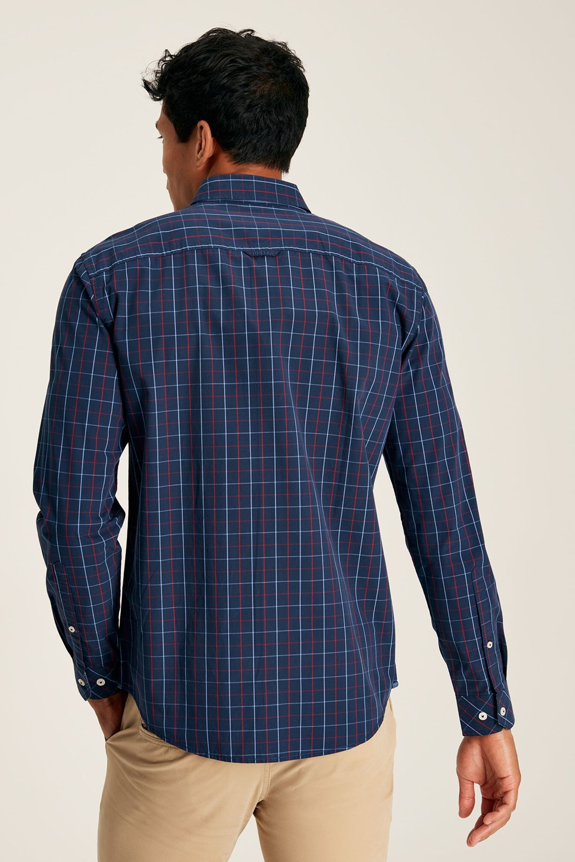 Joules Abbott Navy Check Cotton Poplin Shirt - Image 2 of 6