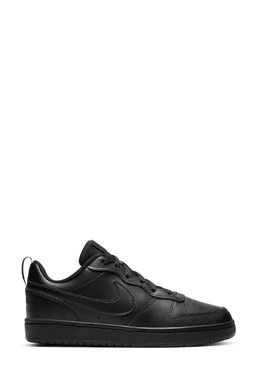 Nike Branco Black Court Borough Low Youth Trainers