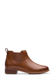 Clarks Brown Leather Havisham Top Boots - Image 1 of 7