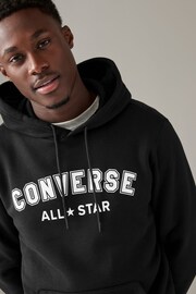 Converse Black All Star Chevron Graphic 100% Cotton Hoodie - Image 3 of 4