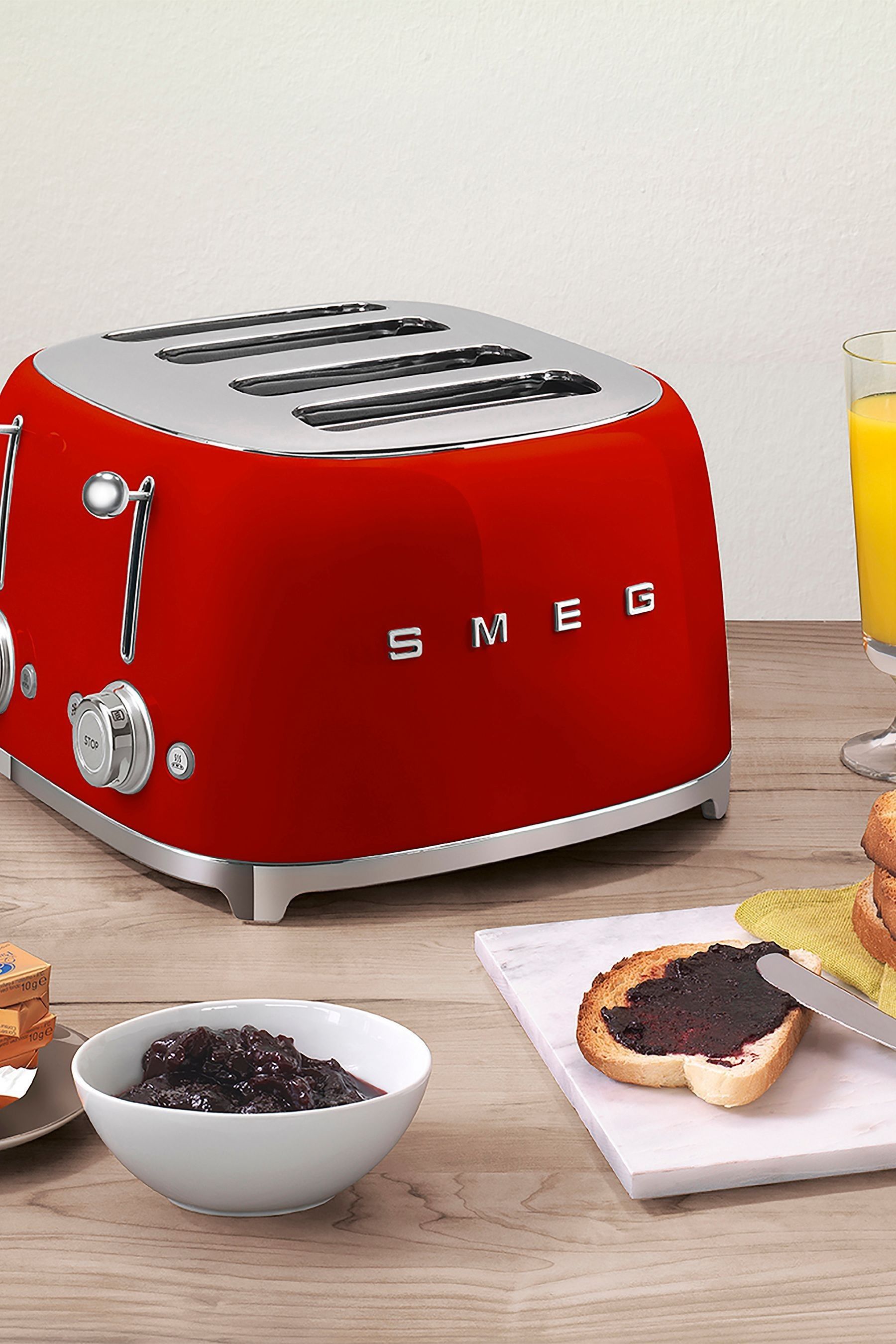 Buy Smeg Red 4 Slice Toaster from the Next UK online shop