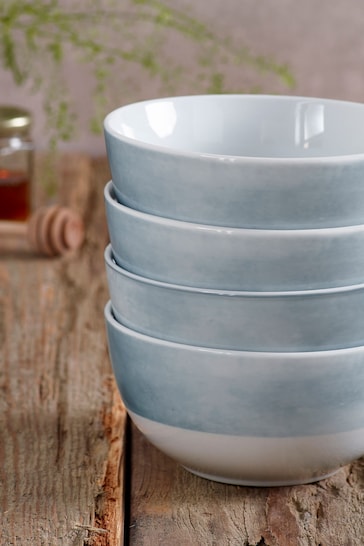 Set of 4 Teal Blue Hamish Bowls