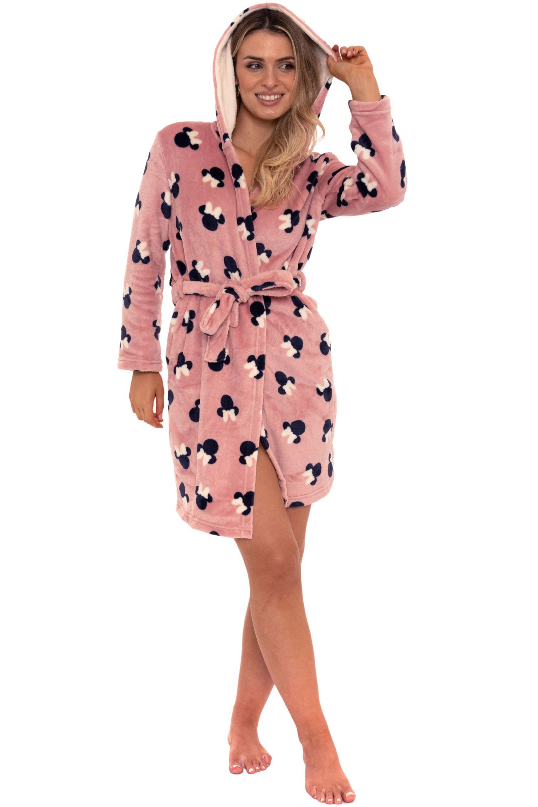 Buy Character Blush Pink Disney Minnie Mouse Dressing Gown with Ears from the Next UK online shop