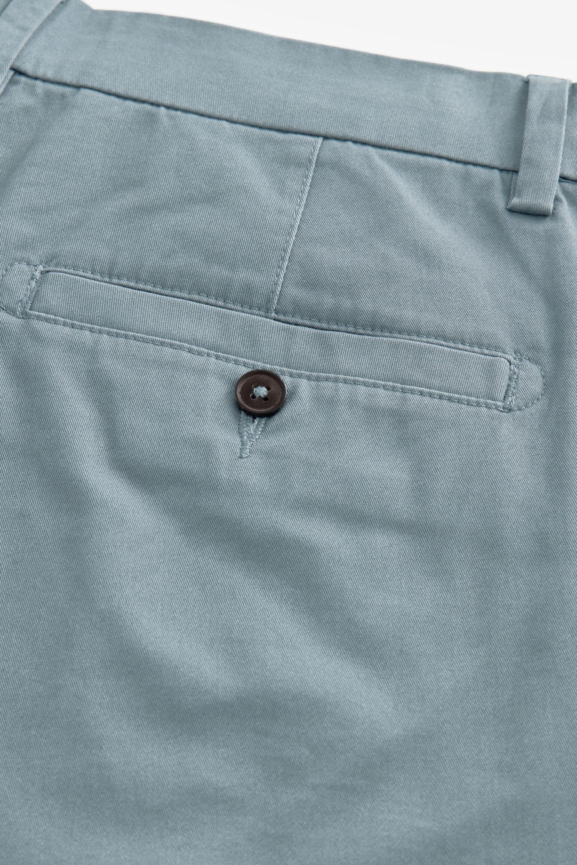 Pale Blue Straight Fit Stretch Chinos Shorts - Image 8 of 8