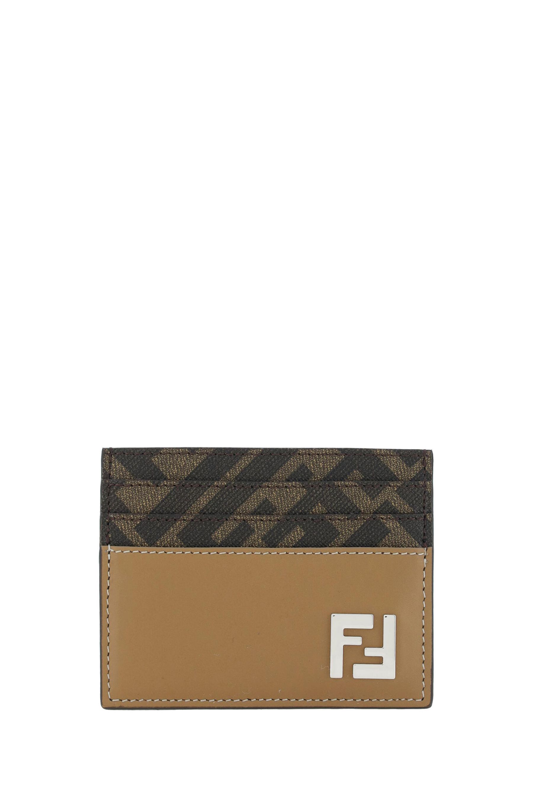Fendi leather card sale holder